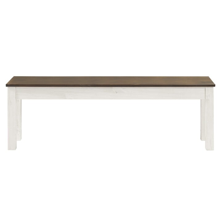 Wood Bench White Distressed | Furniture Dash - On Sale - Overstock
